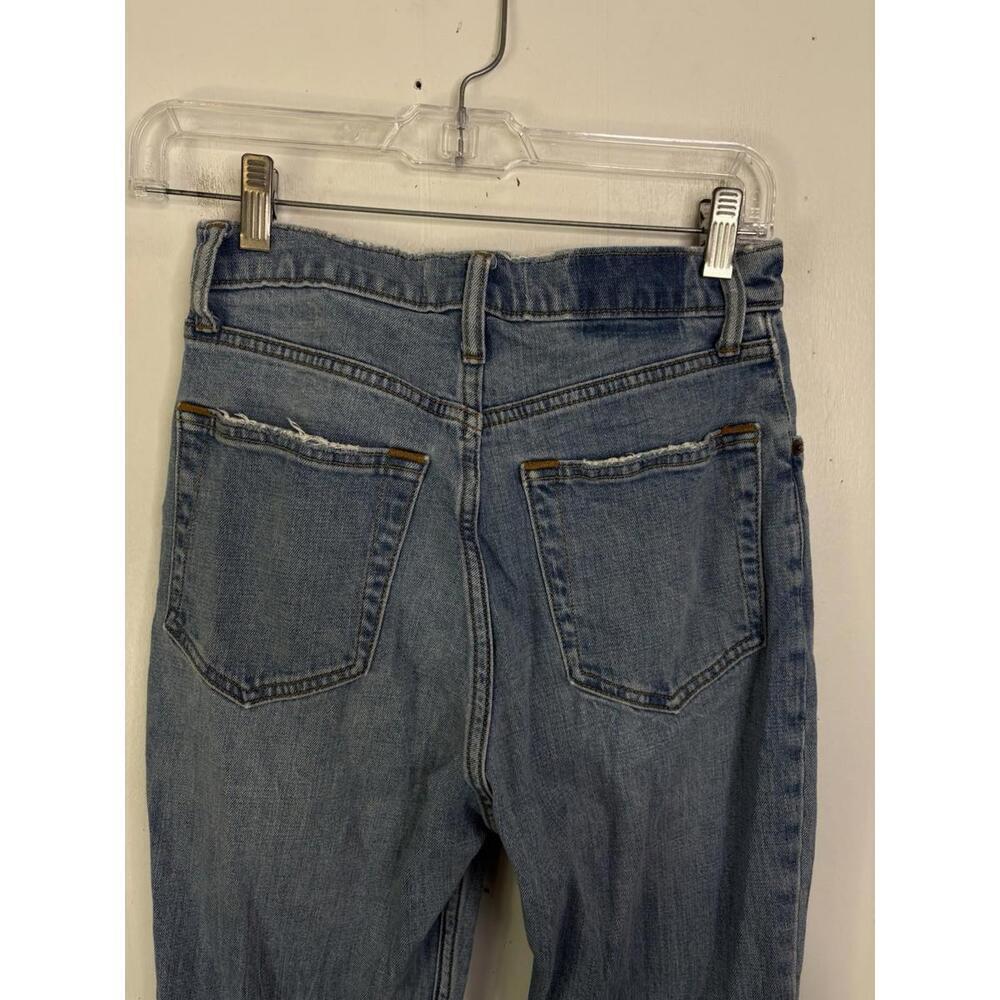 Abercrombie Fitch Jeans Womens 26 2 Ankle Straight Ultra High Rise Chewed Hem - Picture 6 of 11